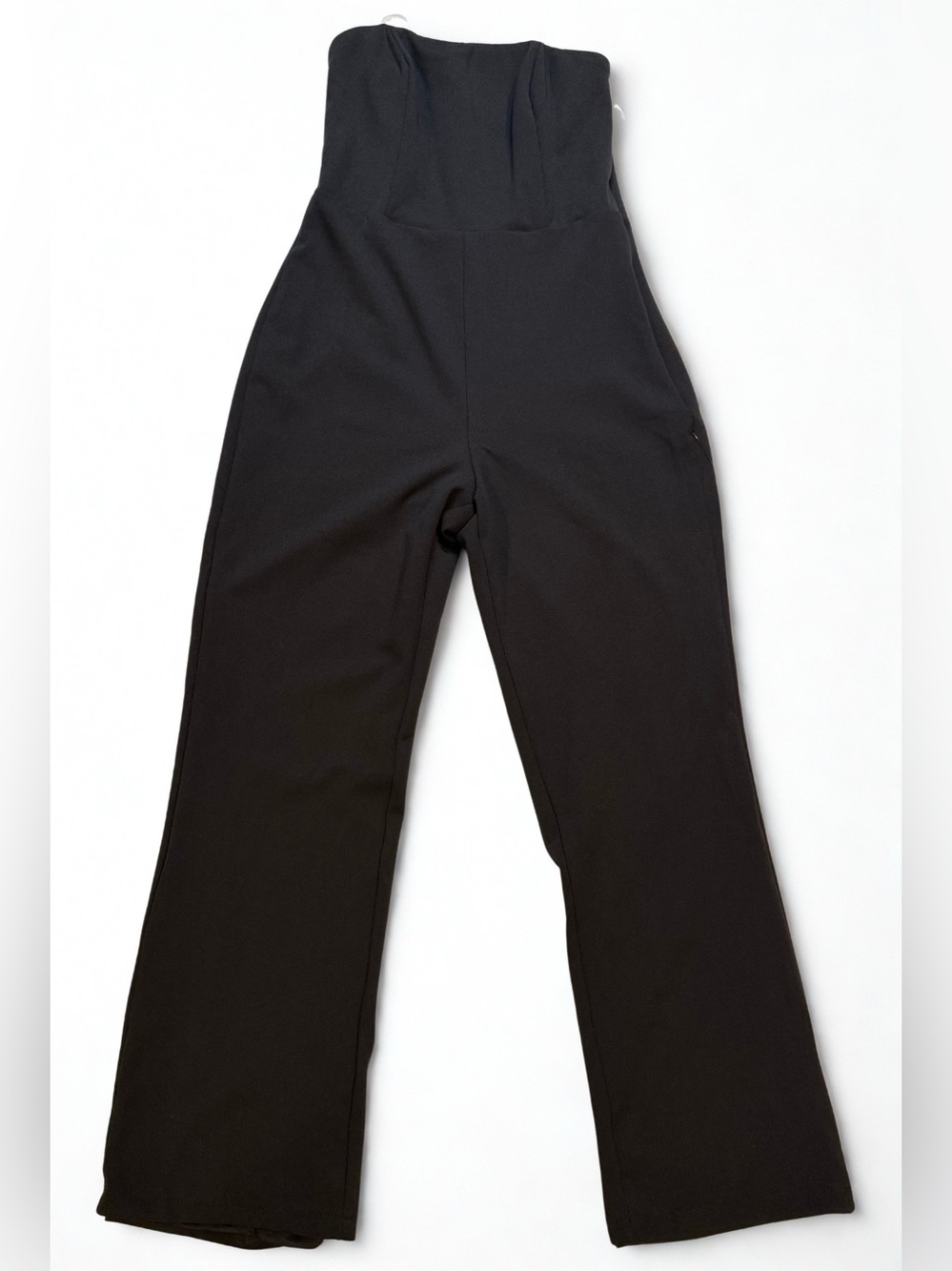 Lulu's Black Strapless Boot-Cut Jumpsuit NWT size M
